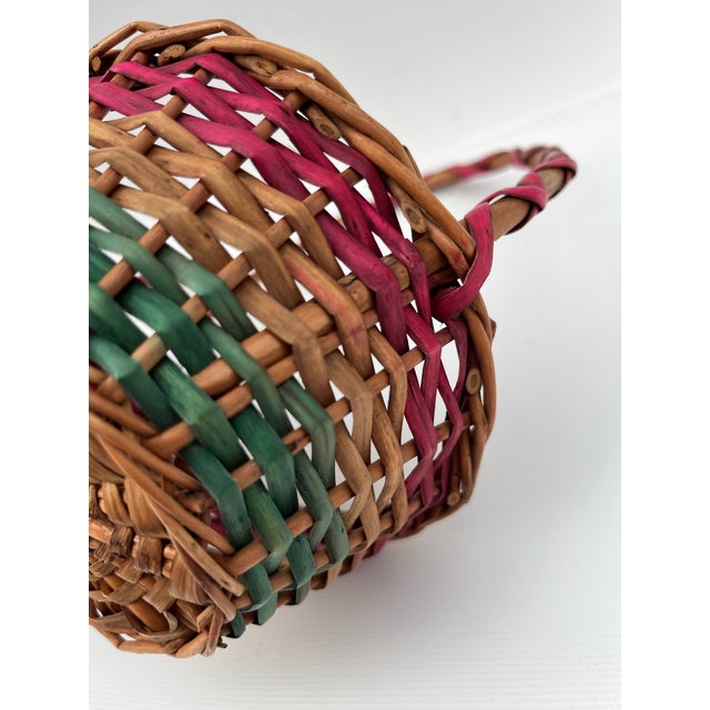 Farmhouse Small Vintage Wood Easter Baskets a Pair For Sale - Image 3 of 8