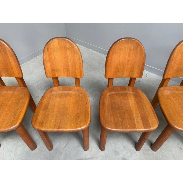 Brown Vintage Oak Dining Chairs from Wasa, 1990s, Set of 6 For Sale - Image 8 of 16