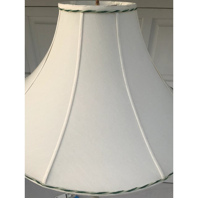 Antique European Capodimonte Floor Lamp With Gold Details and Custom Shade For Sale - Image 12 of 13