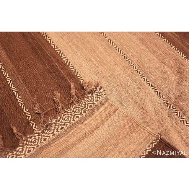 Brown Nazmiyal Collection Brown Mid Century Moroccan Kilim Rug For Sale - Image 8 of 8
