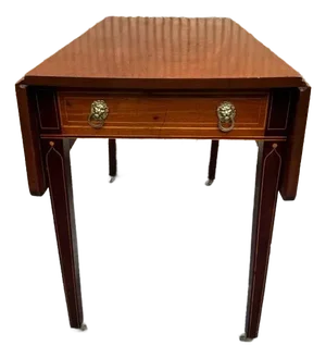 Antique George III Mahogany Inlaid Pembroke Table With 1 Drawer