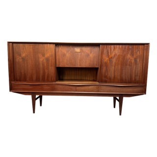 Mid-Century Scandinavian Highboard attributed to E\. Bach for Sejling Skabe, Denmark, 1960s For Sale
