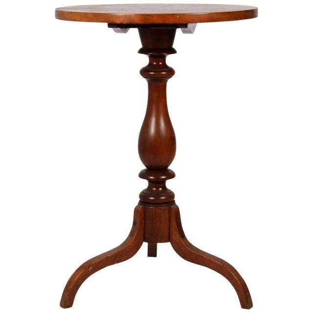 Wood 1940s American Maple Tilt Top Side Table For Sale - Image 7 of 7