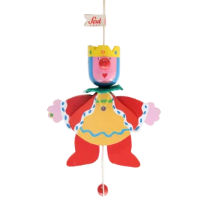 Vintage Italian "Queen" Articulated Puppet/Pull Toy by Sevi
