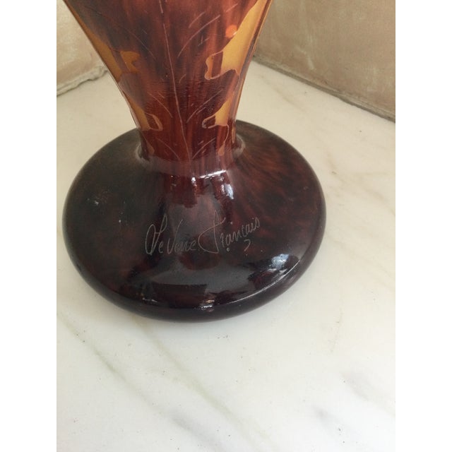 1920s 1920’s Le Verre Francais Art Glass Vase For Sale - Image 5 of 8