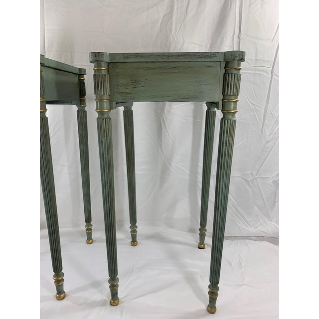 Sheraton Style Biggs Furniture Company Side Tables A Pair Chairish