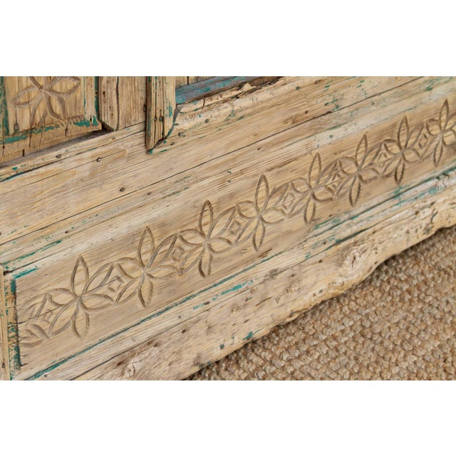 Ancient Carved Star Moroccan Riad Door For Sale - Image 9 of 16