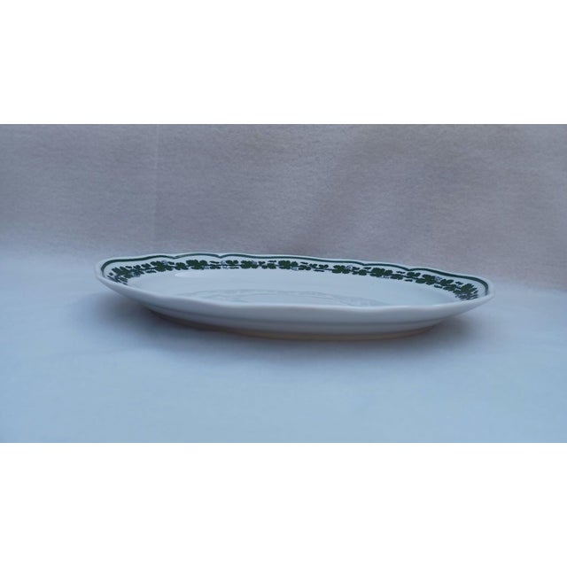 1960s Vintage Oval Porcelain Serving Platter in Vine Leaves Pattern from Meissen, 1960s For Sale - Image 5 of 6