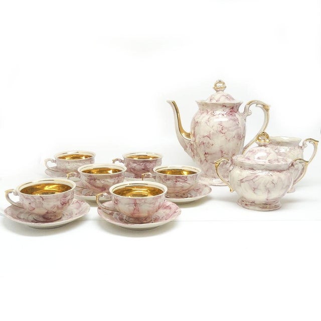 Art Deco Coffee Service, Tułowice, Poland, 1960s, Set of 15 For Sale - Image 14 of 18