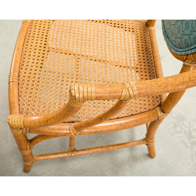 Set of Ten McGuire Organic Modern Rattan Cane Dining Chairs For Sale - Image 16 of 18