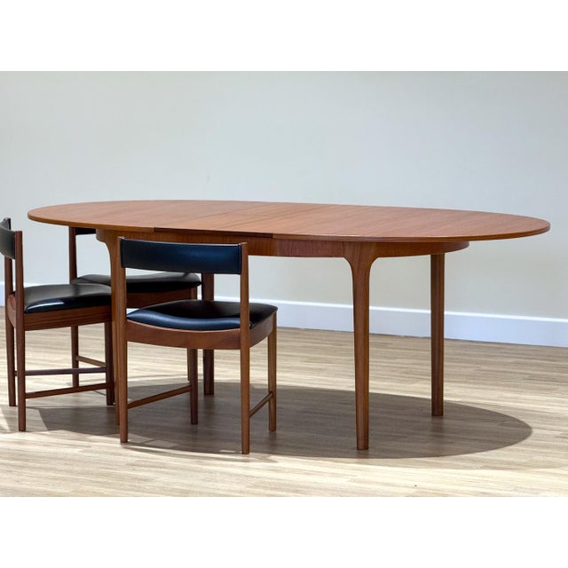 Wood Vintage Extending Oval Dining Set by Tom Robertson for McIntosh, 1960s, Set of 5 For Sale - Image 7 of 14