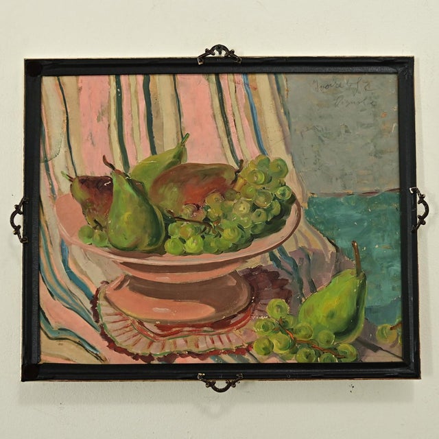 French Vintage Reversible Still Life Painting For Sale - Image 10 of 12