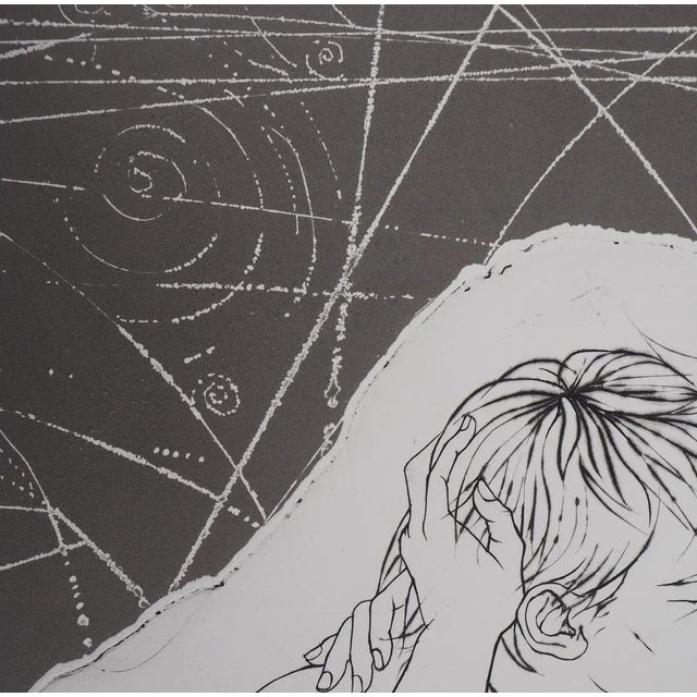 Pierre-Yves Trémois, Couple Under the Stars, Original Signed Engraving For Sale - Image 6 of 7