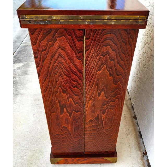 Asian Dry Bar Fold Out Chinoiserie Rosewood Rolling For Sale In Miami - Image 6 of 10