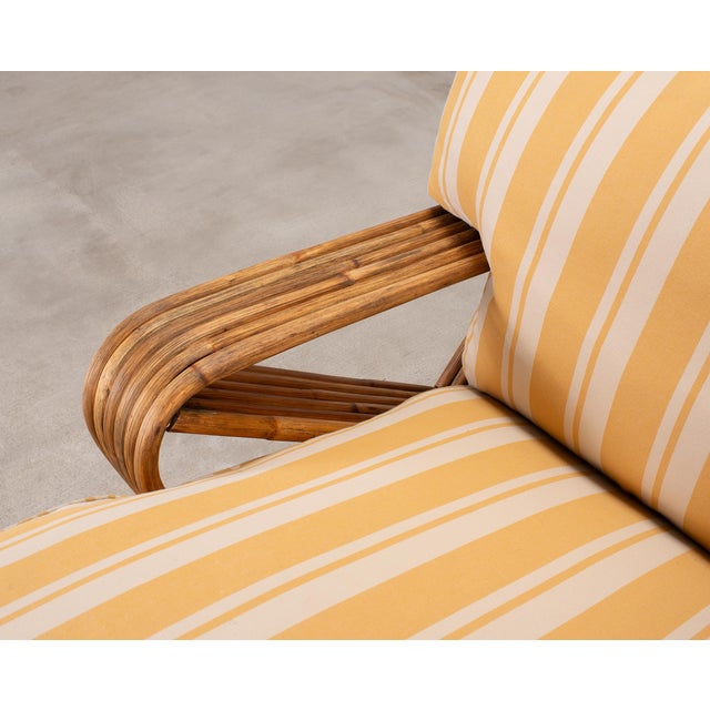 Paul T. Frankl Rattan Six-Strand Square Pretzel Chaise Longue For Sale - Image 17 of 18