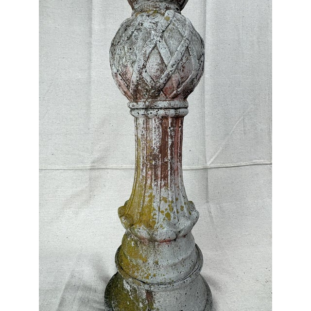 Sculpture Materials Late 20th Century Architectural Concrete Finial With Natural Lichen Patina For Sale - Image 7 of 10
