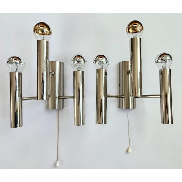 1970s Mid-Century Modern Wall Lamps by Gaetano Sciolari, 1970s, Set of 2 For Sale - Image 5 of 18