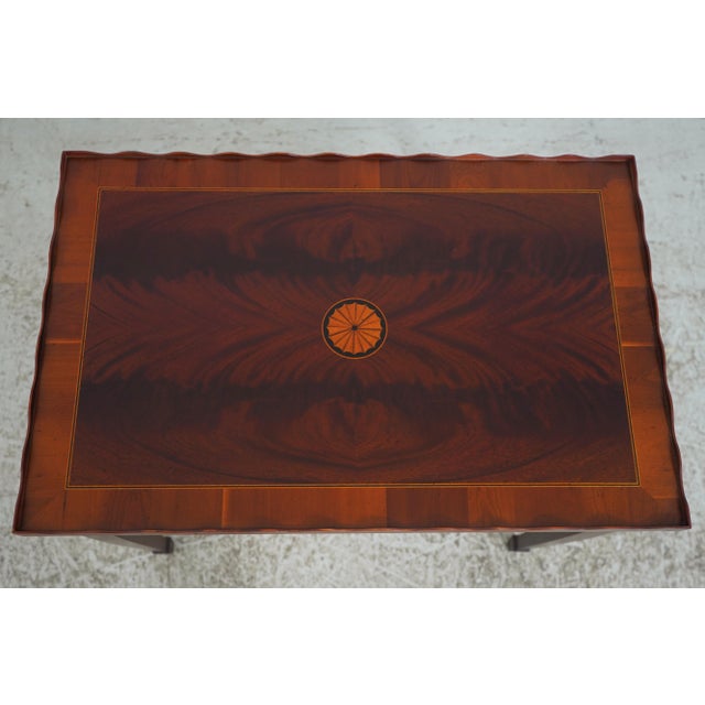 Traditional Hekman Flame Mahogany Occasional Tea Table For Sale - Image 3 of 17