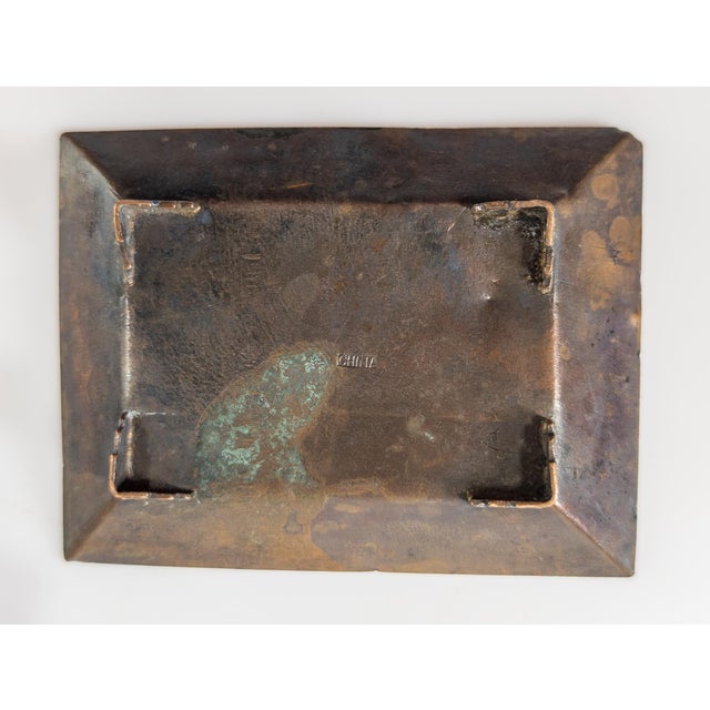 1920's Chinese Silverplate and Enamel Box and Tray Set For Sale - Image 11 of 12