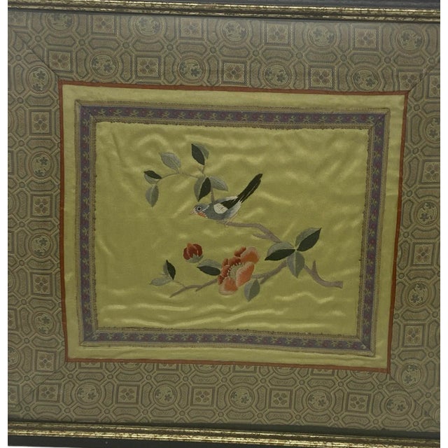 This is a beautiful Japanese piece with an exquisite hand-embroidered tapestry that was purchased by an American couple...