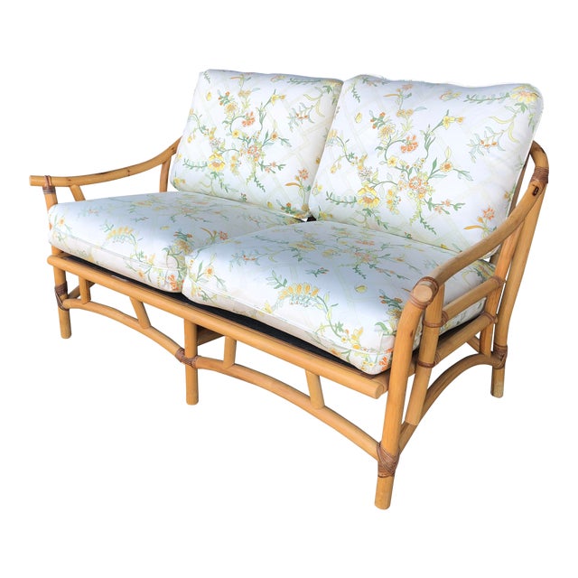 Vintage Rattan Loveseat Chairish