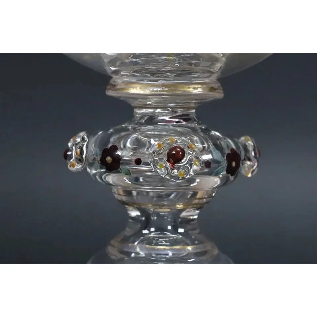 Glass 1920s Hand Blown and Decorated Vine Glasses, Venice - Set of 6 For Sale - Image 7 of 8
