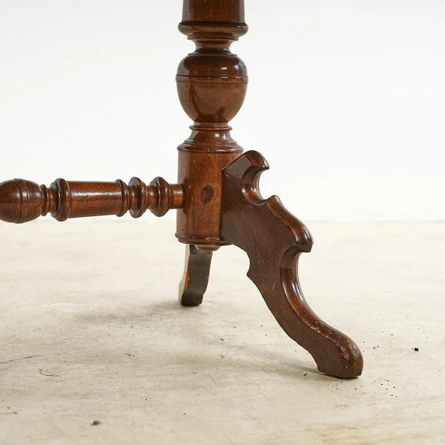 Vintage Brown Wooden Table For Sale - Image 3 of 8