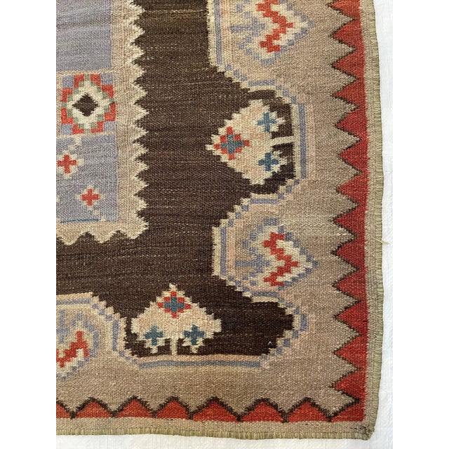 Textile Antique Kilim Geometric Design Rug 10' X 6'1'' For Sale - Image 7 of 8