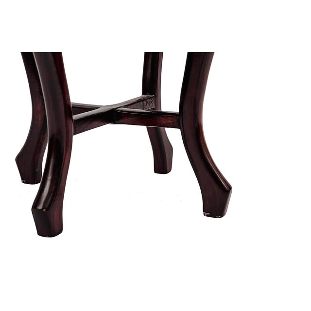 Late 20th Century Vintage Ming Dynasty Style Short Pedestal Plant Stand For Sale In Tulsa - Image 6 of 8