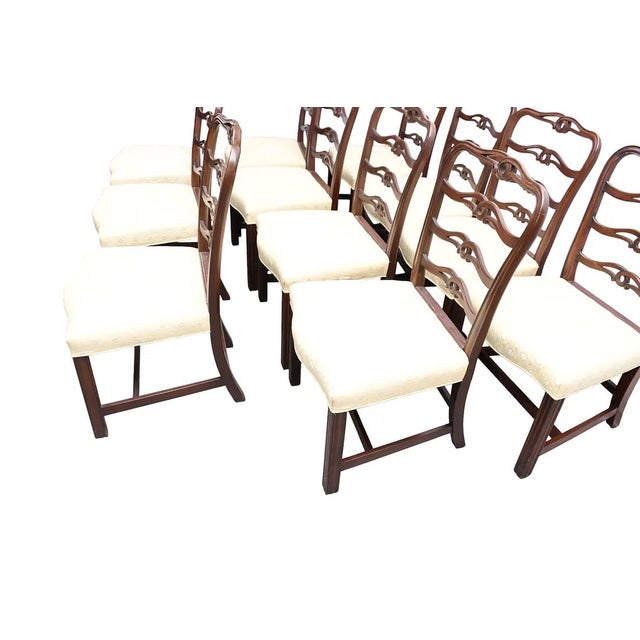 Set of 10 Mahogany Kittinger Cw Colonial Williamsburg Mahogany Dining Chairs For Sale - Image 4 of 6