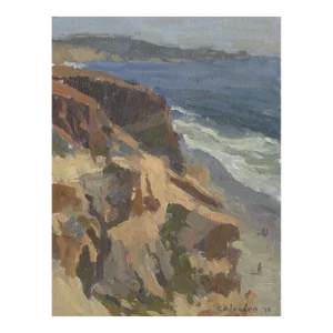 "Torrey Pines Lookout" Original Oil Painting by Matteo Caloiaro