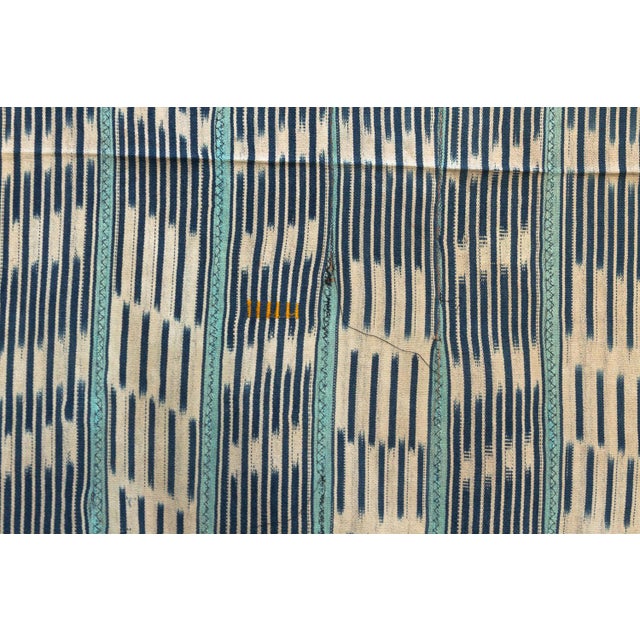 Vintage Baoule African "Yamoussaukro" Ikat Throw For Sale - Image 4 of 6