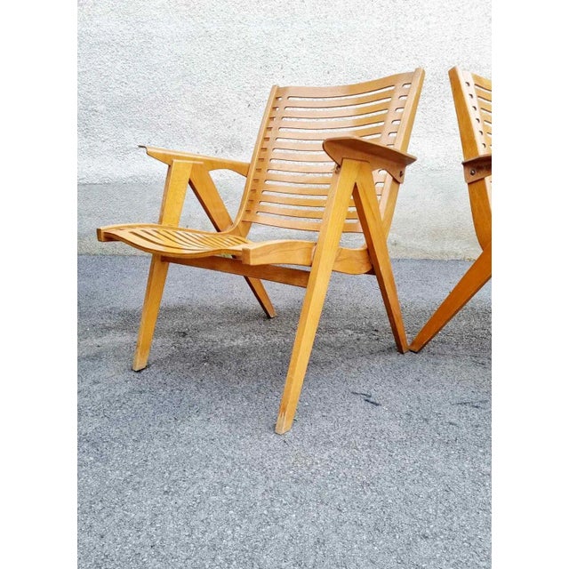 Set of Mid-Century Rex Armchairs Model 120 by Niko Kralj for Stol Kamnik, Slovenia, 1960s For Sale - Image 10 of 11