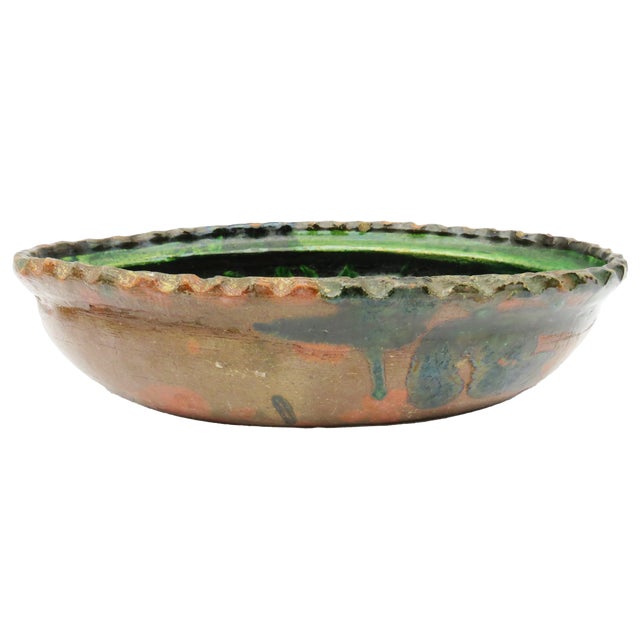 Mexican 1930s Mexican Folk Art Michoacan Redware Bowl For Sale - Image 3 of 5