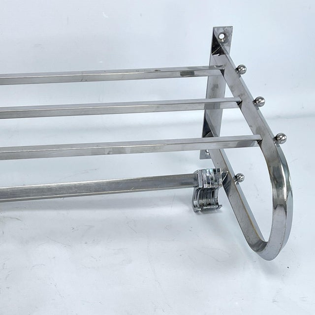 1940s Art Deco Coat Rack in Chrome, 1940s For Sale - Image 5 of 8