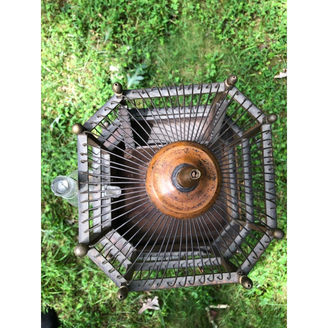 Antique European Wooden/Wire Domed Birdcage For Sale - Image 4 of 10