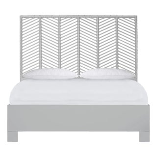 Liam Platform Bed Double - Light Gray For Sale