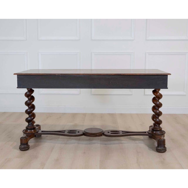 Victorian 19th Century Victorian Barley Twist Writing Table For Sale - Image 3 of 11