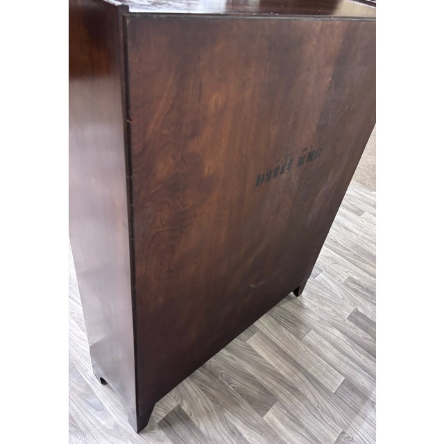 Wood Vintage Georgian Revival Mahogany and Glass Bookcase Display Cabinet For Sale - Image 7 of 8