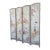 Vintage Four Panel French Chinoiserie Fabric Screen For Sale