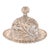 Vintage Imperial Glass Cosmos-Pattern Crystal Covered Butter Dish For Sale
