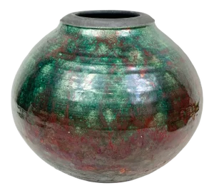 Vintage Late 20th Century Handmade Raku Vase