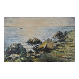 Northern California Coast and Golden Gate Bridge Oil Painting by Richard Brian Hazel For Sale