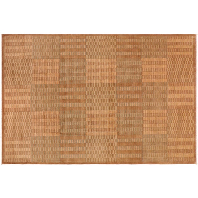 Beige 1980s 1980s Boho Chic Gabbeh Brown/Beige Wool Rug - 10'0" X 13'4" For Sale - Image 8 of 9