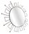 Vintage Mirror with Metal Frame, Denmark, 1960s For Sale