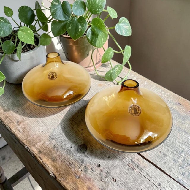 Elevate your home decor with the IKEA SALONG Amber Glass Squat Bud Vase, designed by Johanna Jelinek. This exquisite vase...