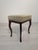 Louis Style Wooden Ottoman with Floral Pattern For Sale - Image 9 of 11
