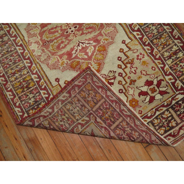 Zabihi Collection Antique Ivory Turkish Scatter Size Rug For Sale - Image 16 of 18