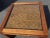 Vintage Mid Century Modern Brown Oak End Table W a Cork Style Inlay For Sale - Image 4 of 13