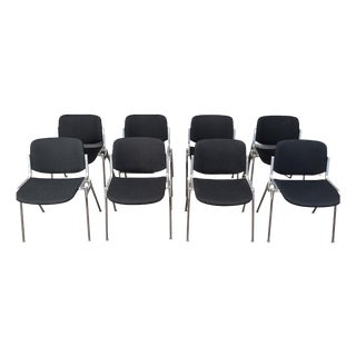 Vintage DSC 106 Side Chairs by Giancarlo Piretti for Castelli, 1970s, Set of 8 For Sale
